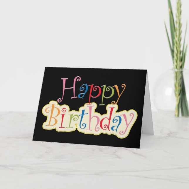 Happy Birthday Karte (Vorderseite)