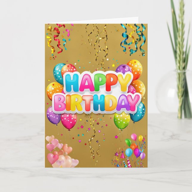 Happy Birthday Karte (Vorderseite)