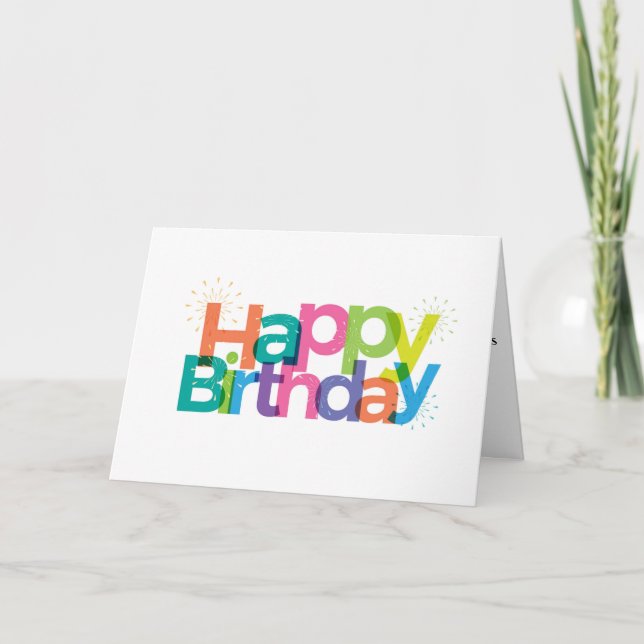 Happy Birthday Karte (Vorderseite)