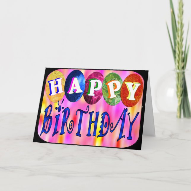Happy Birthday Karte (Vorderseite)