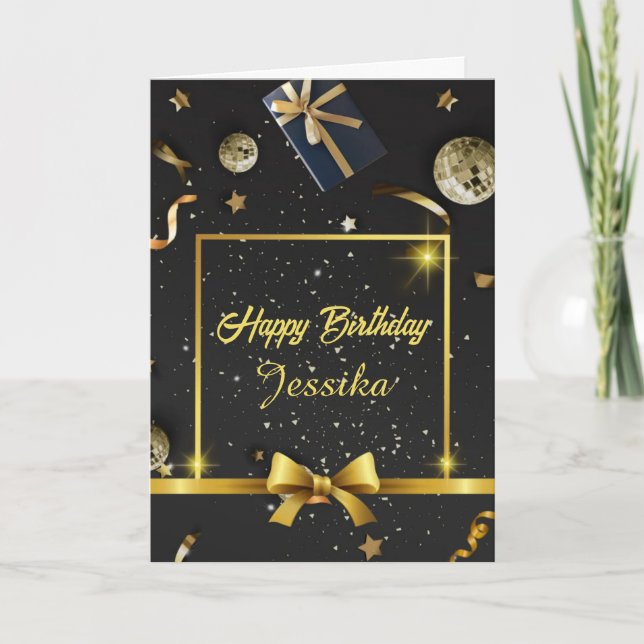 HAPPY Birthday Karte (Vorderseite)