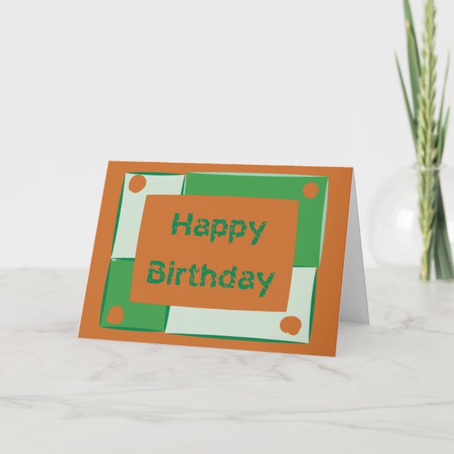 Happy Birthday Karte (Vorderseite)