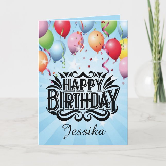 HAPPY Birthday Karte (Vorderseite)