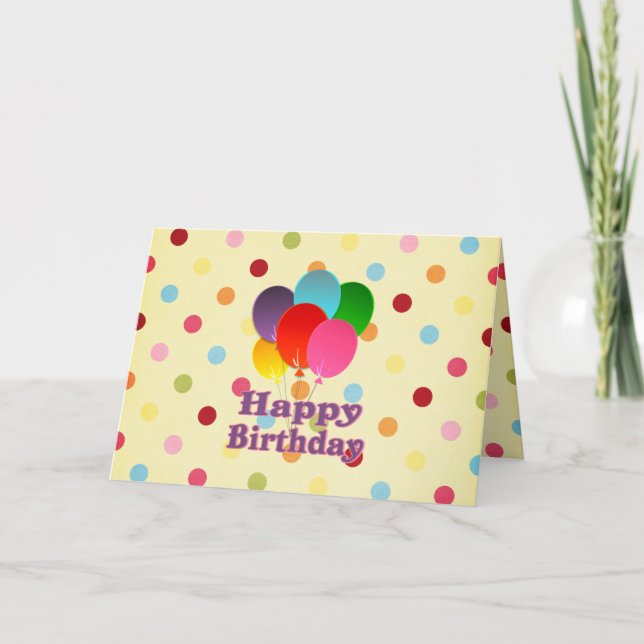 Happy Birthday Karte (Vorderseite)