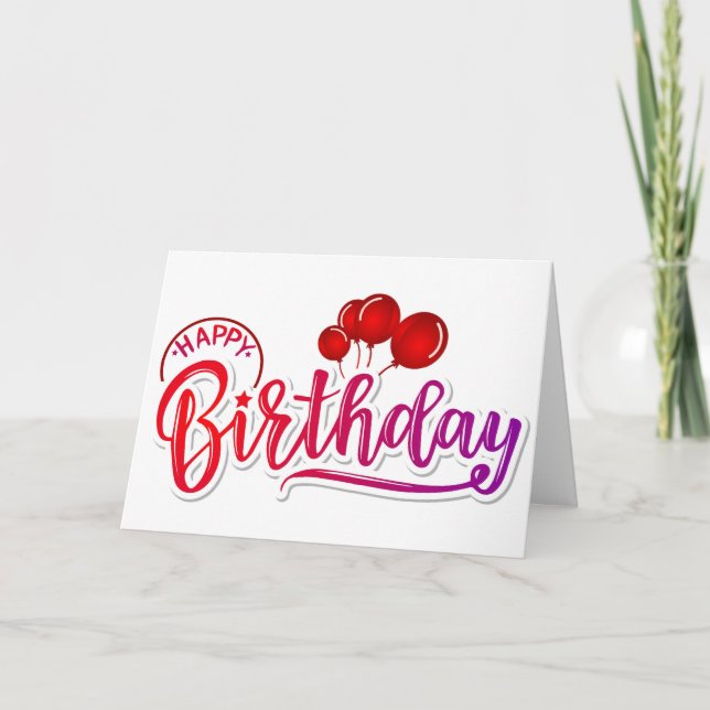 Happy Birthday Karte (Vorderseite)