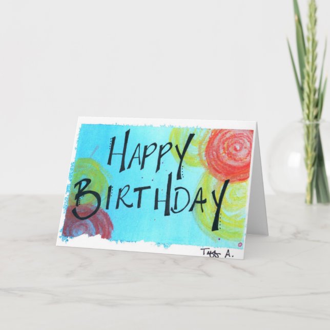 Happy Birthday Karte (Vorderseite)