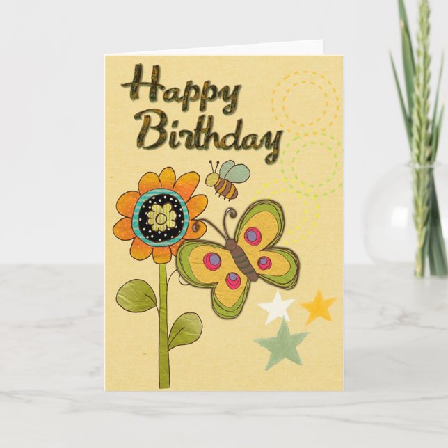 Happy Birthday Karte (Vorderseite)