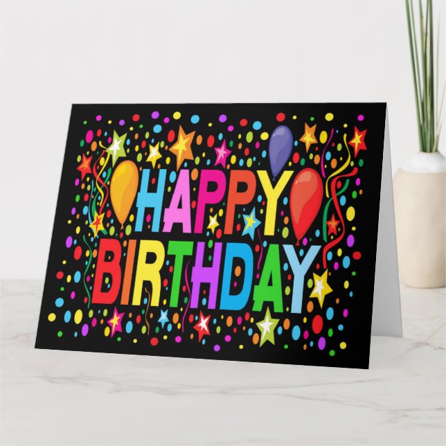 HAPPY BIRTHDAY KARTE (Vorderseite)