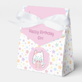 Happy Birthday Kawaii Katze mit Geschenkboxen Geschenkschachtel