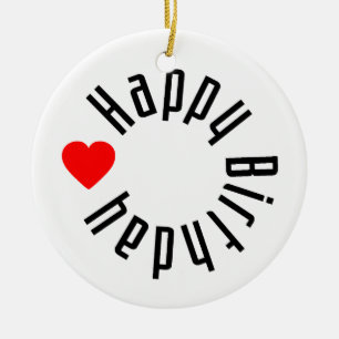 Happy Birthday Keramikornament