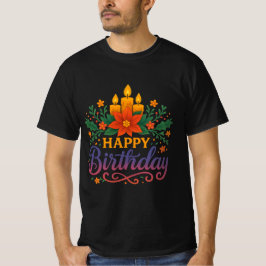 Happy Birthday Kerzen Herren Value T-Shirt Klassis