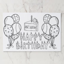 Happy Birthday Kids Coloring Page