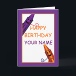 Happy Birthday Kids Name Crayon Design Gruß Karte<br><div class="desc">Eine grafische Abbildung von Stiften mit einem Party von Künstler/Designer Charmaine Paulson auf diesem Kindergeburtstag Grußkarte. Die Grußkarte enthält den (anpassbaren) Text Happy Birthday Name und text ©Vorlagen für Ihre Personalisierung 2010charmainepaulson</div>