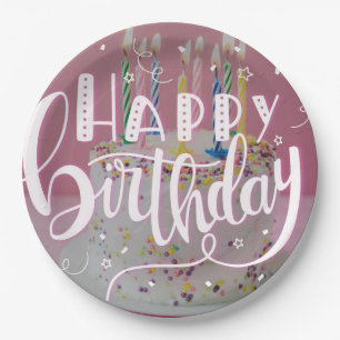 Happy Birthday Konzept Pappteller