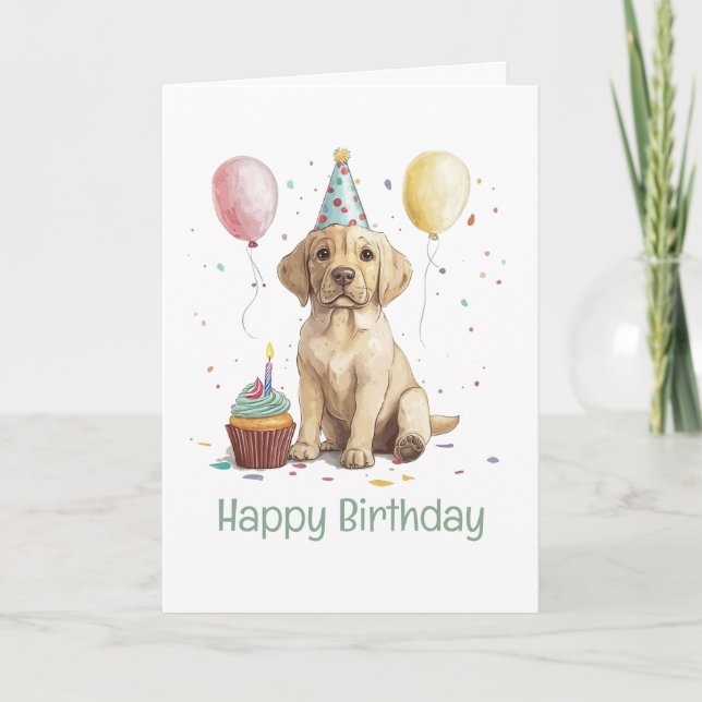 Happy Birthday Labrador Retriever Dogs Karte (Vorderseite)