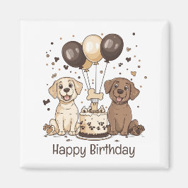 Happy Birthday Labrador Retriever Hunde Magnet