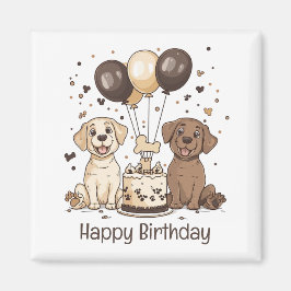 Happy Birthday Labrador Retriever Hunde Magnet