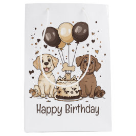 Happy Birthday Labrador Retriever Hunde Mittlere Geschenktüte