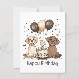 Happy Birthday Labrador Retriever Hunde Postkarte