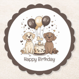 Happy Birthday Labrador Retriever Hunde Untersetzer