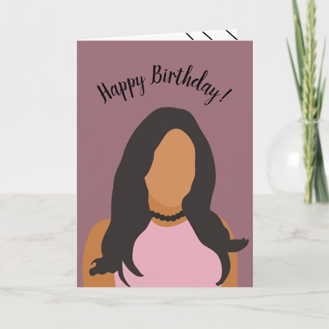Happy Birthday Lady Dankeskarte (Vorderseite)