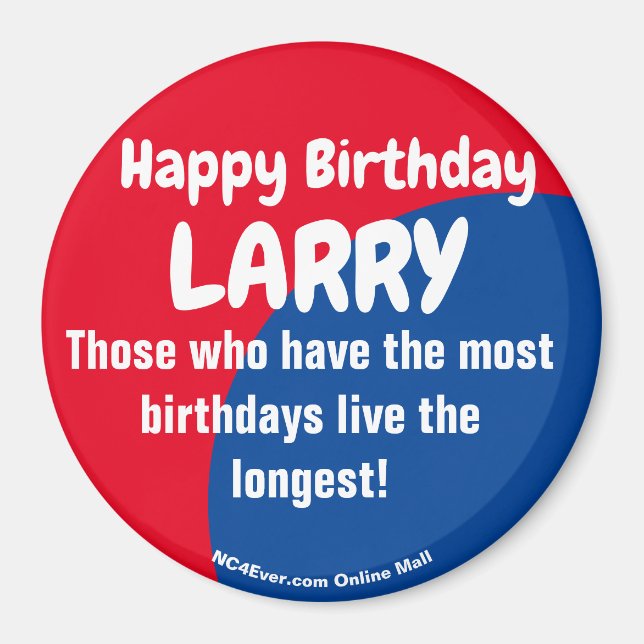 Happy Birthday LARRY Magnet (Vorne)