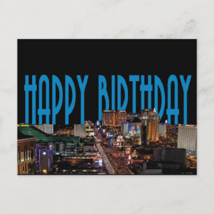 HAPPY BIRTHDAY Las Vegas Postkarte