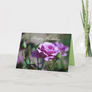 Happy Birthday Lavender Rose Card Karte