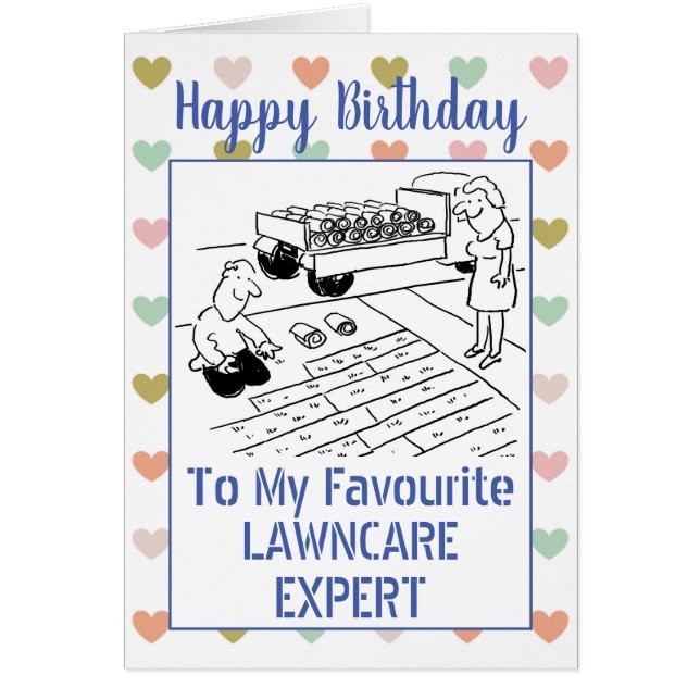 Happy Birthday Lawn Care Experte (Vorne)