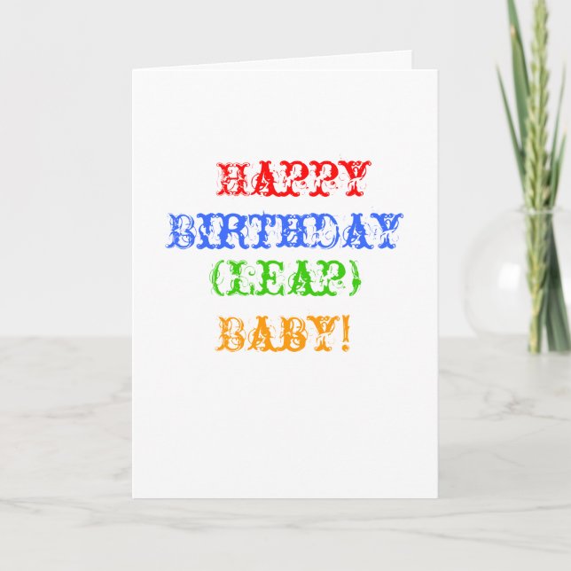 Happy, Birthday, (Leap), Baby! Karte (Vorderseite)