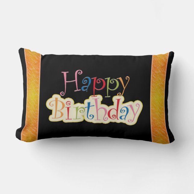 Happy Birthday Lendenkissen (Vorderseite)