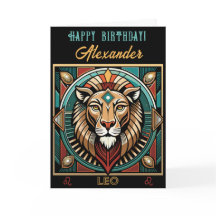 Happy Birthday Leo Zodiac Design