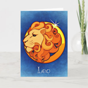 Happy Birthday Leo Zodiac Horoscope August Karte