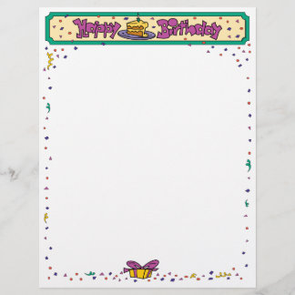 Happy Birthday Letterhead