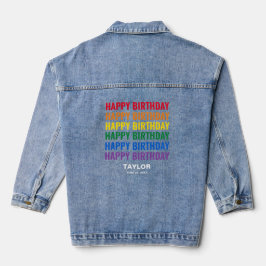 Happy Birthday LGBT Pride LGBTQ Transgender Jeansjacke
