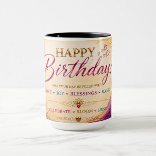 Happy Birthday™ Liebe Freude Segnungen Magie Gladi Tasse