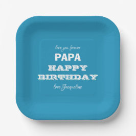 Happy Birthday Liebe You Forever PAPA Name Script Pappteller