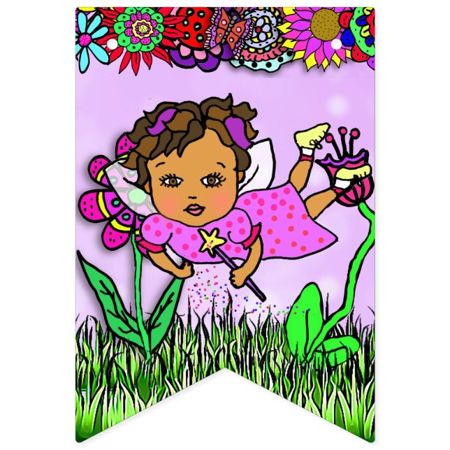 Happy Birthday Lila Fairy Banner (Sechzehnte Fahne)