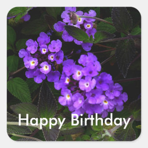 Happy Birthday Lila Trailing Lantana #1 Stickers