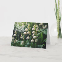 Happy Birthday Lily of the Valley Blume