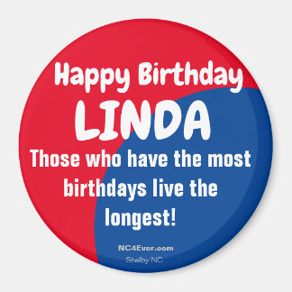 Happy Birthday LINDA Kühlschrank Magnet