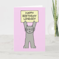 Happy Birthday Lindsey Carton Cat