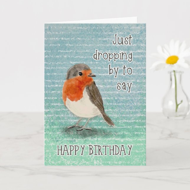 Happy Birthday Little Bird vorbei Karte (Kleine Pflanze)