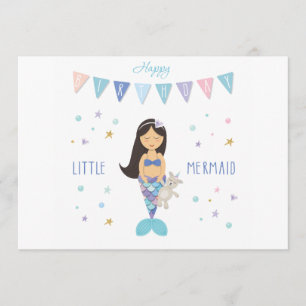 Happy Birthday Little Mermaid Geburtstagkarte Karte