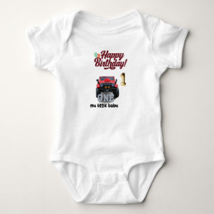 "Happy Birthday Little One - Custom Baby Bodysuit" Strampler