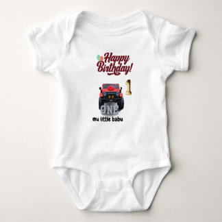 "Happy Birthday Little One - Custom Baby Bodysuit" Strampler