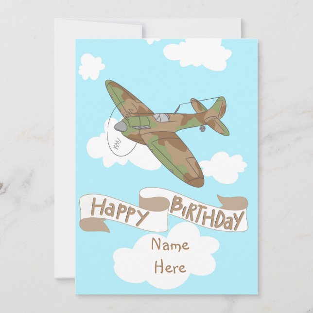 Happy Birthday Little Pilot Einladung (Vorderseite)