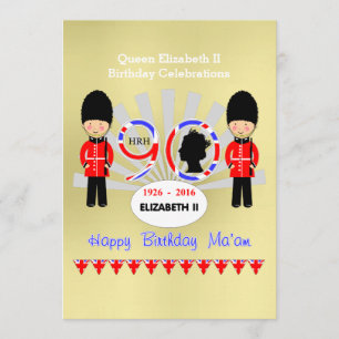 Happy Birthday Ma'am Queen Elizabeth II. 90. Party Einladung