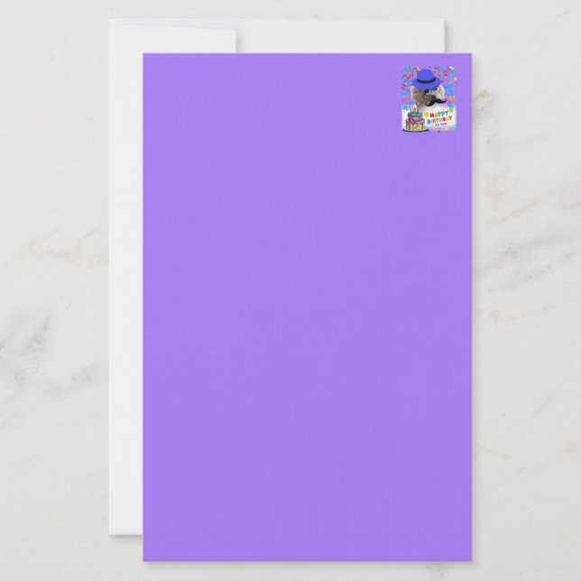 Happy Birthday machen ein Wunschpolster Briefpapier (Vorderseite)