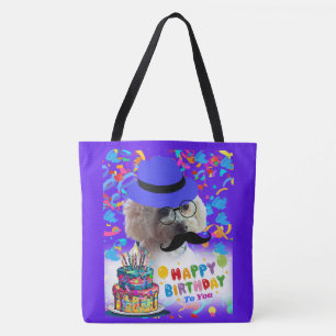 Happy Birthday machen ein Wunschpoodle Tote Tasche